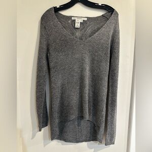 Studio M Charcoal V-Neck Women's Sweater